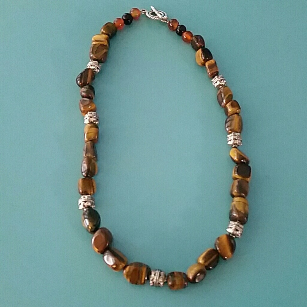 Beaded Necklace in Earth Tones